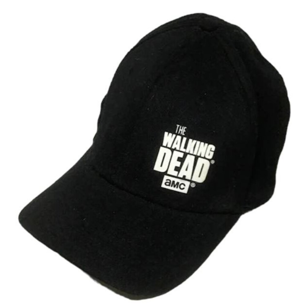 AMC Walking Dead Baseball Hat Cap Men 2016 One Size Black Logo Zombie Stretch TV